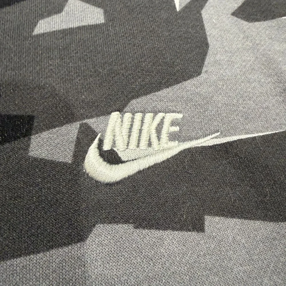 Nike Men’s Black Gray Camo Crewneck Sweatshirt - Men's Large